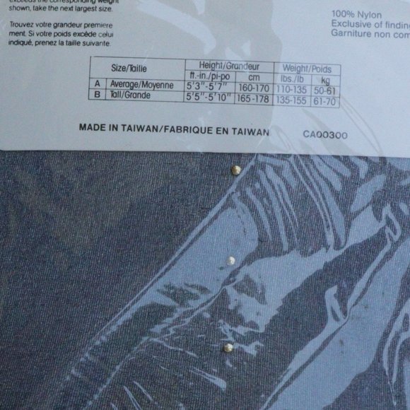 🌏 3 Packs of Vintage Black Pantyhose - Size B - Picture 3 of 10